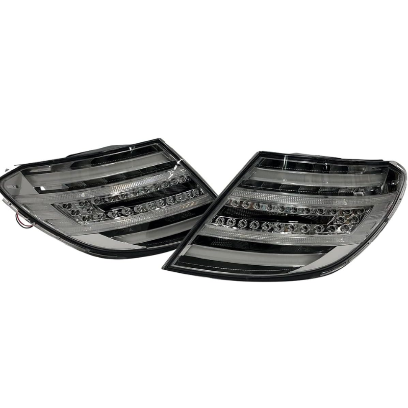 Mercedes C-Class W204 Smoked Black LED Tail Lights 2007-2014 | OEM 2049060603/0203 L 2049060703/0503