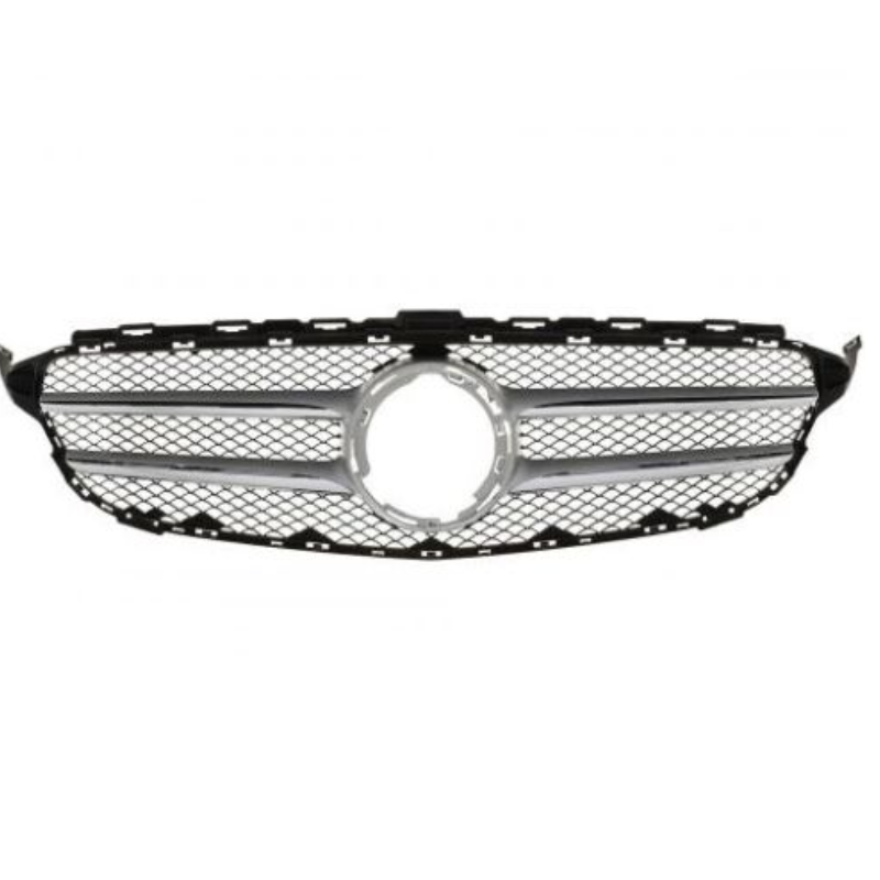 2013-2015 Mercedes-Benz W205 C-Class C300 Grille | Black & Silver | Aftermarket Part | A  2048800023