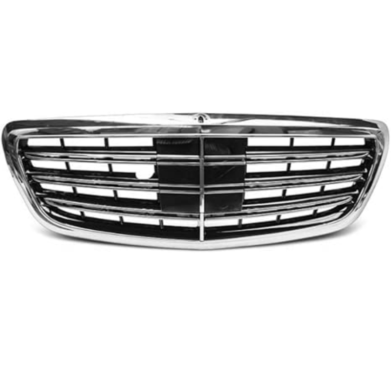 MercedesBenz SClass W222 Grille With Camera Hole (Black/Silver) 2018-2020 | Aftermarket Replacemen