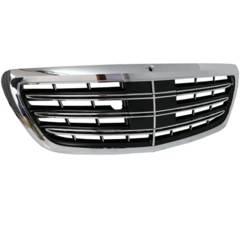 MercedesBenz SClass W222 Grille With Camera Hole (Black/Silver) 2018-2020 | Aftermarket Replacemen