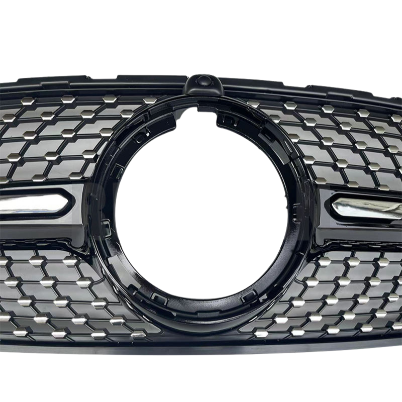 Mercedes-Benz W253 GLC 2020-2022 Grille with Camera Hole | 2 Colors (Matte Black/Chrome Silver) 