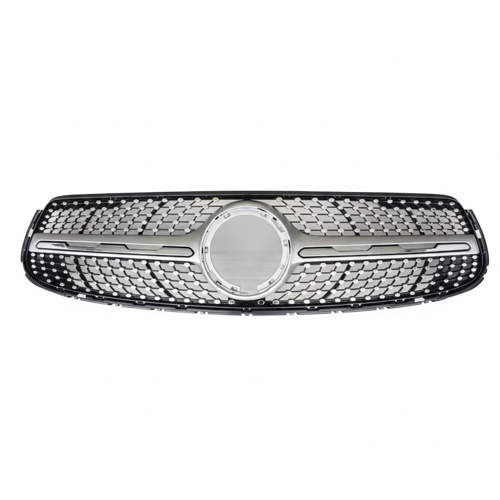 Mercedes-Benz W253 GLC 2020-2022 Grille Without Camera Hole | 2 Colors (Matte Black/Chrome Silver) O