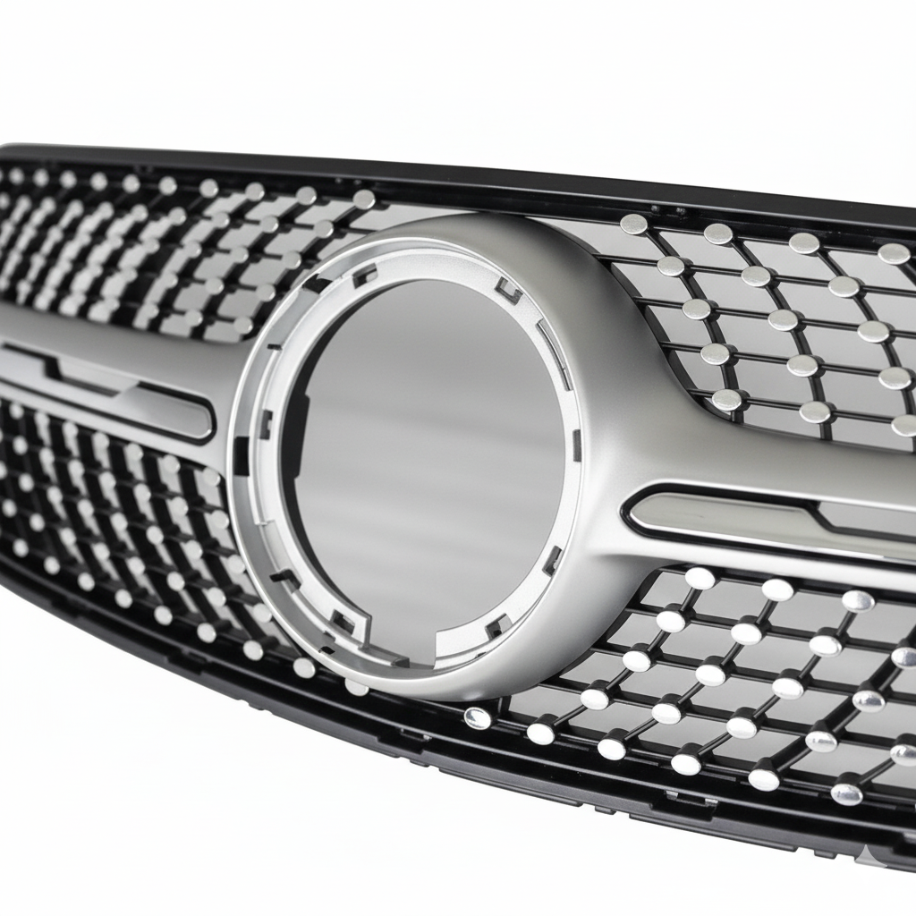 Mercedes-Benz W253 GLC 2020-2022 Grille Without Camera Hole | 2 Colors (Matte Black/Chrome Silver) O