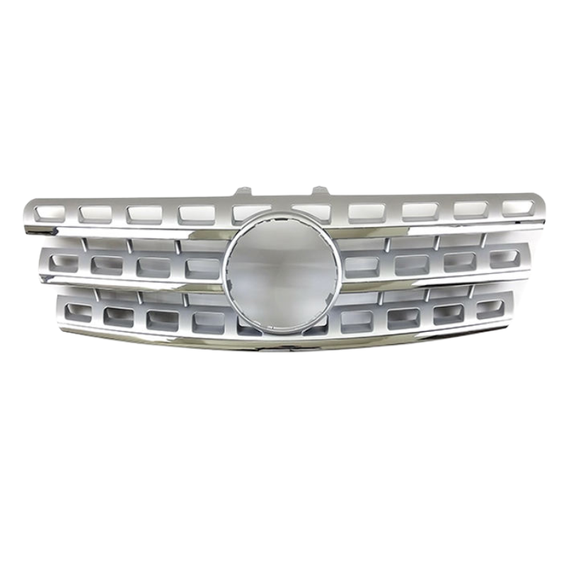 Mercedes-Benz ML Grille 2008-2011 | OEM 1648801985, Silver & Black Aftermarket Front Grille