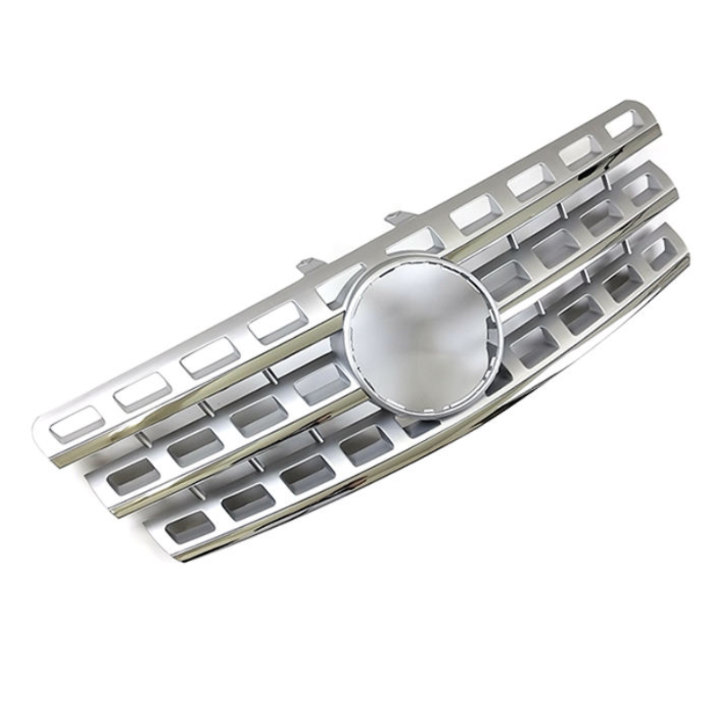 Mercedes-Benz ML Grille 2008-2011 | OEM 1648801985, Silver & Black Aftermarket Front Grille