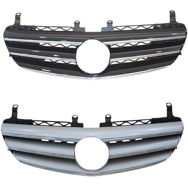 Mercedes-Benz R-Class W251 Grille 2007-2010 | OEM 2518800383/1283, Silver & Black Aftermarket Grille