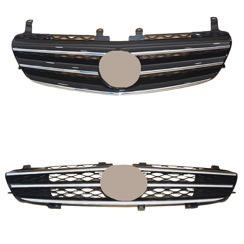 Mercedes-Benz R-Class W251 Grille 2007-2010 | OEM 2518800383/1283, Silver & Black Aftermarket Grille
