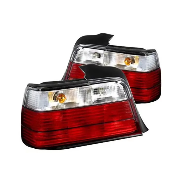  BMW E36 3-Series Pair Taillights 4Dr Sedan Tail light Assembly Tail Lamp w/ Bulbs