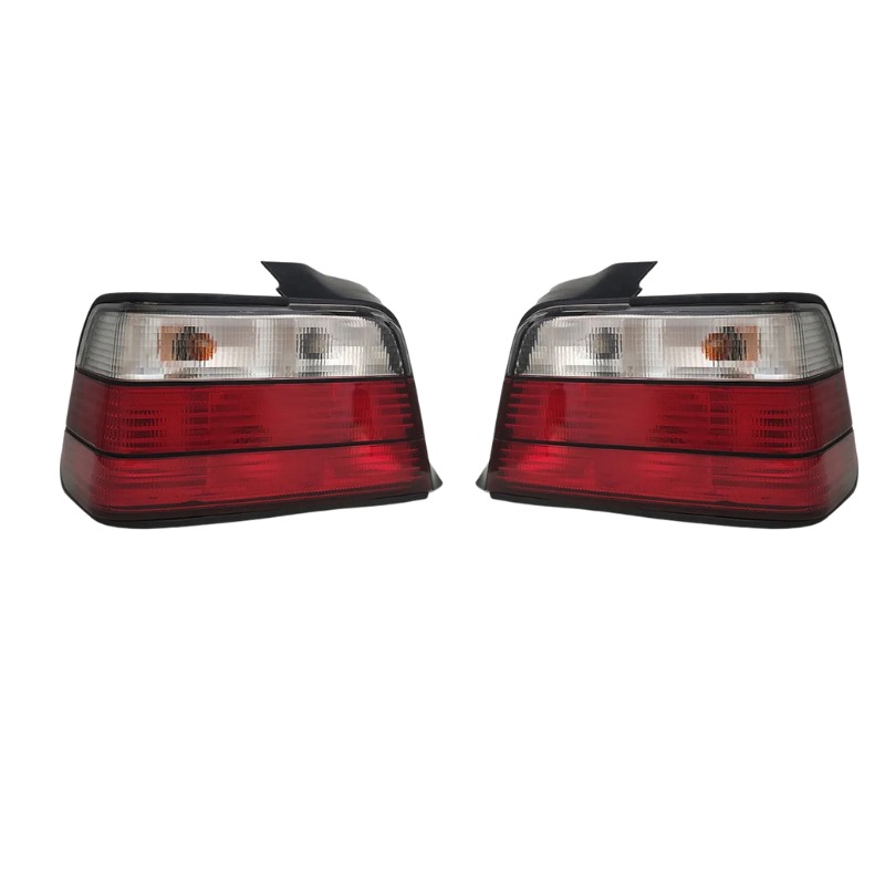  BMW E36 3-Series Pair Taillights 4Dr Sedan Tail light Assembly Tail Lamp w/ Bulbs