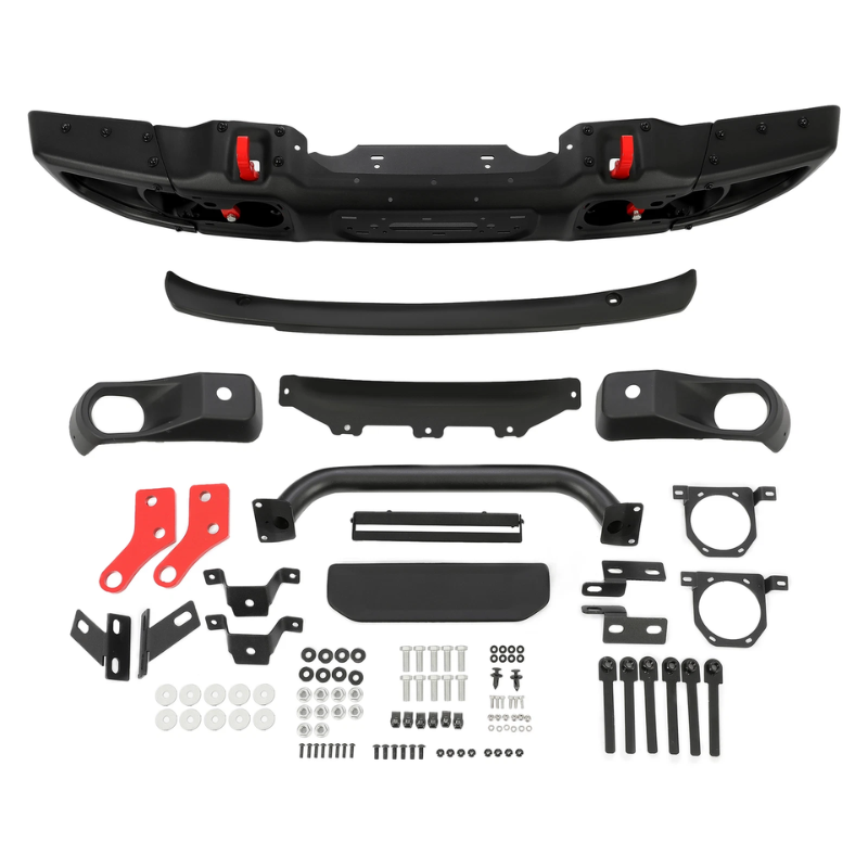 10th Anniversary Front Bumper for Jeep Wrangler JL Rubicon - Heavy-Duty Steel Alumin Winch-Ready