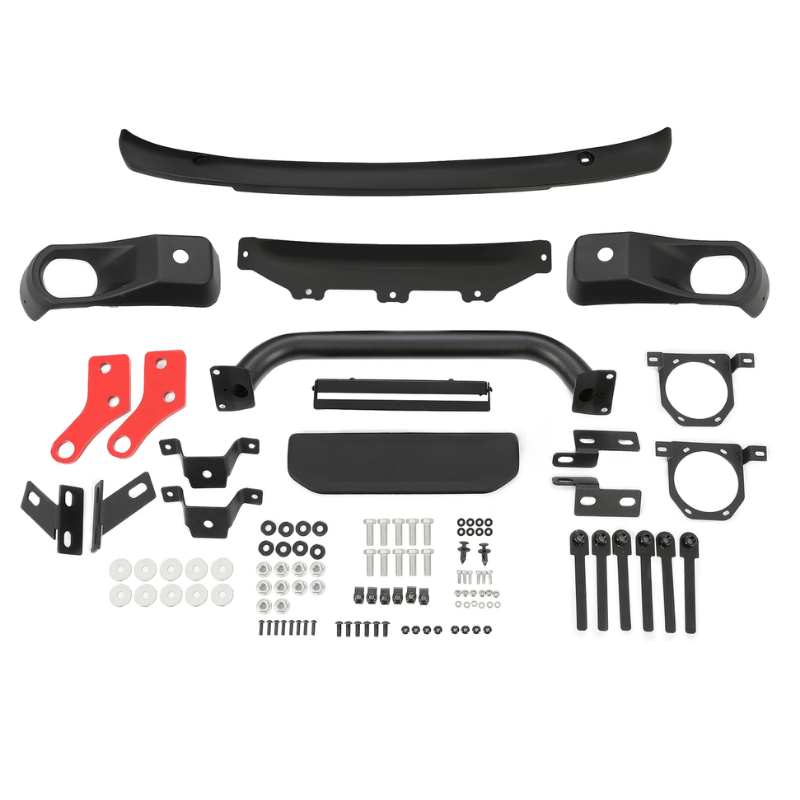 10th Anniversary Front Bumper for Jeep Wrangler JL Rubicon - Heavy-Duty Steel Alumin Winch-Ready