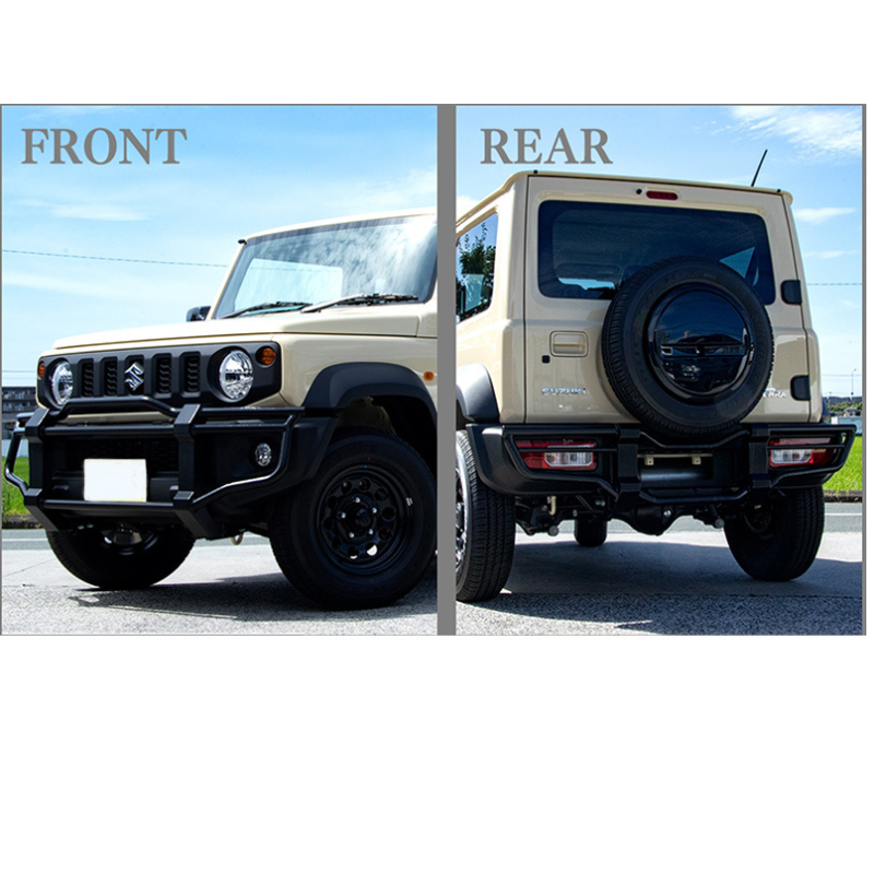 Heavy Duty Steel Front & Rear  Guard for Suzuki Jimny JB74 (2018-2026) - Bolt-on Protection Bull Bar