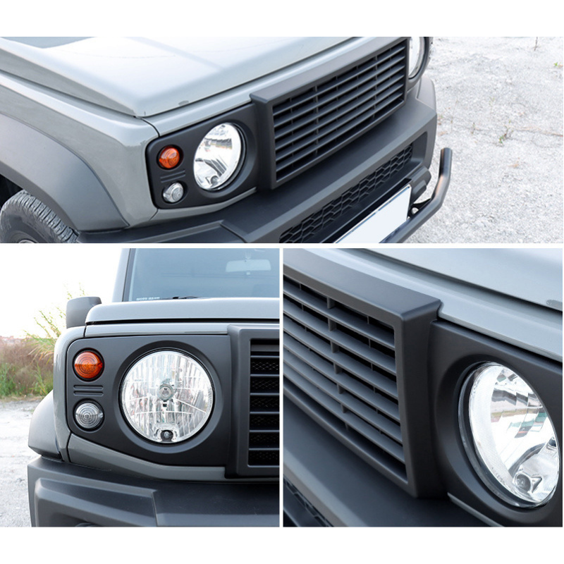Defender Style Front Grille for Suzuki Jimny | Retrofit Front Mesh Grill with Headlight Housing 