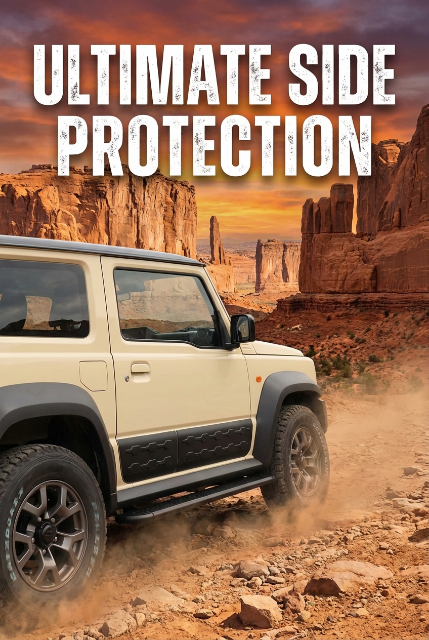 Suzuki Jimny Accessories JB74 JB64 5-Door 2019-2024 Side Steps Heavy Duty Bolt-on Installation