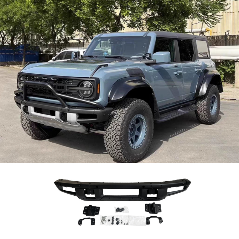  Heavy Duty Steel Front Bumper for Ford Bronco 2021-2024 - Modular Bull Bar & Skid Plate Kit
