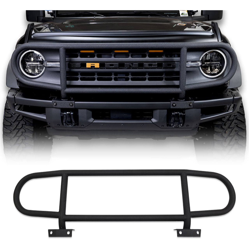 Ford Bronco Front Bumper Brush Guard (2021+ 6th Gen) - Full Grille & Headlight Protection Bull Bar
