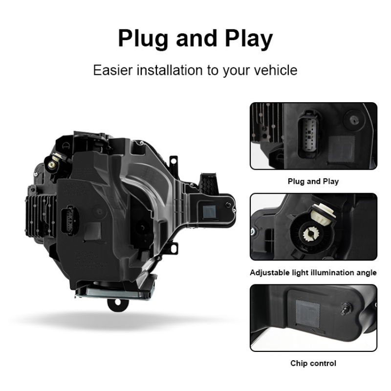 Full LED Projector Headlights for 2021-2024 Ford Bronco | Badlands/Raptor Style Upgrade | Signature 